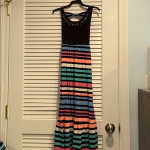 Black multi color maxi dress from justice